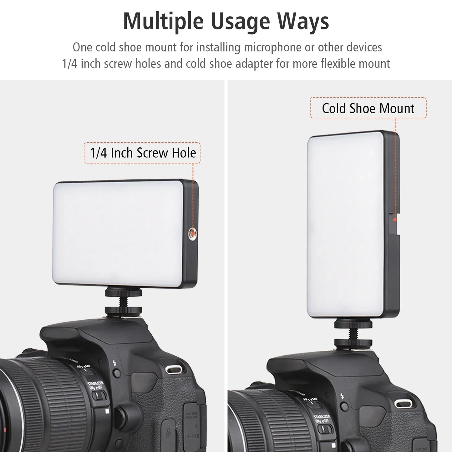 LED Video Light 2500-9000K for Vlog Live Streaming