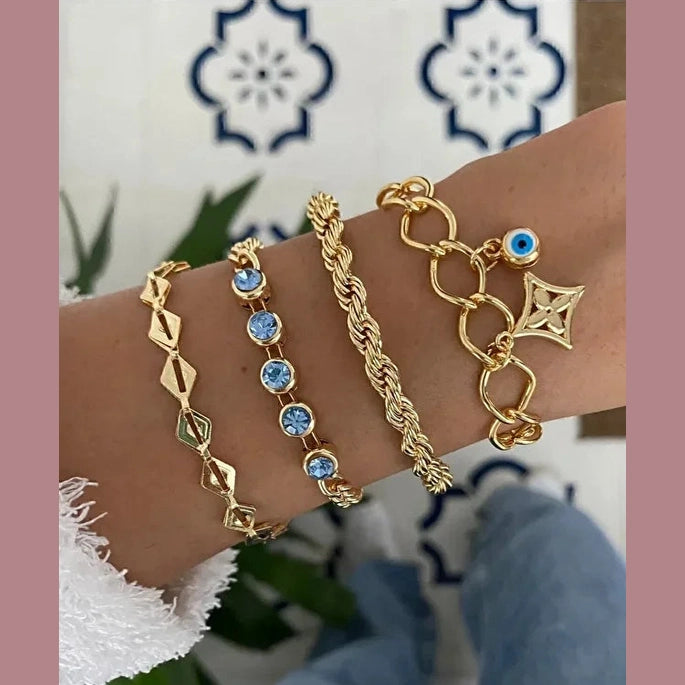 Pärlarmbandset Lagerbetonat Stapelbart Boho Armband Modesmycken