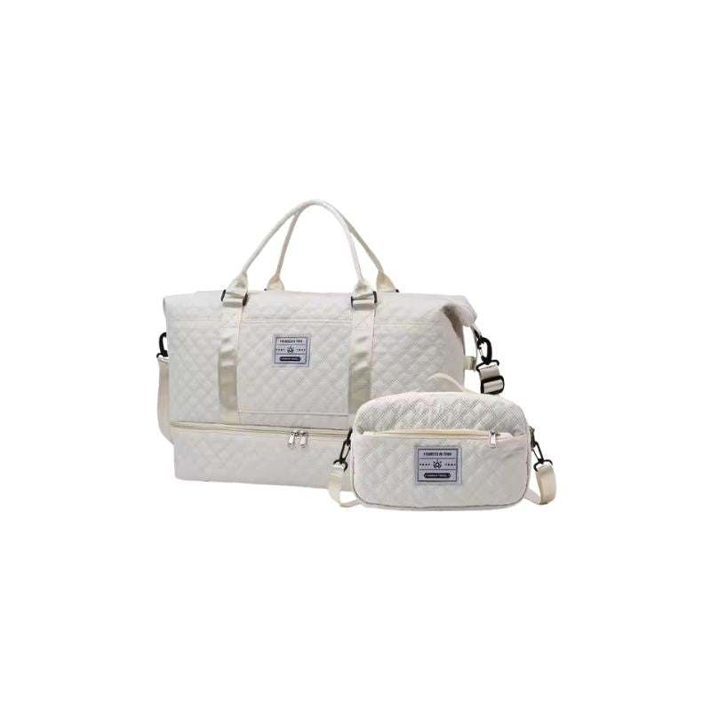 Elegant weekendbag för kvinnor med separat skofack och vattenavvisande material i flera färger