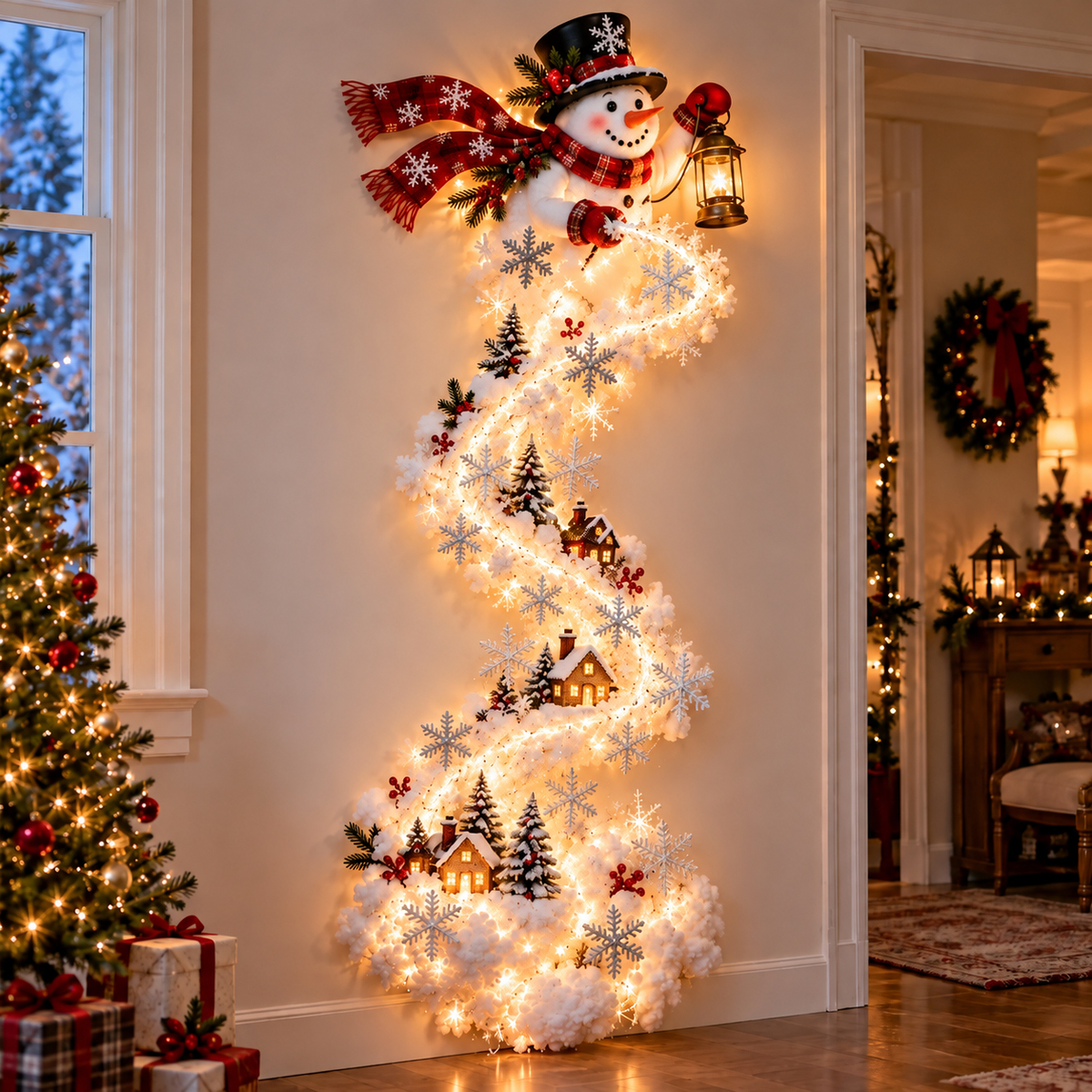 Cascading Christmas Wall Light