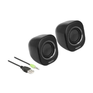 Mini Stereo PC Speaker with 3.5 mm stereo jack male and USB powered (Beställningsvara) (ny)