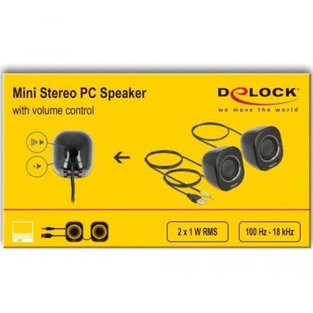 Mini Stereo PC Speaker with 3.5 mm stereo jack male and USB powered (Beställningsvara) (ny)