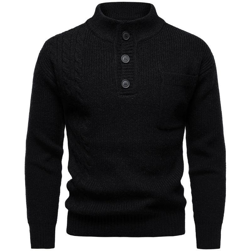 Herrmode Brittisk Henry Stand Collar-tröja