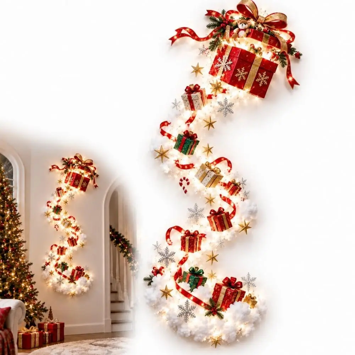 Cascading Christmas Wall Light