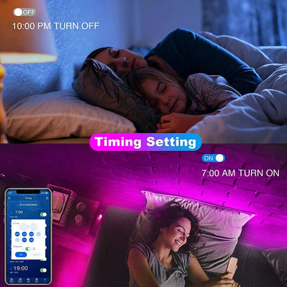 Bluetooth LED-remsa Smart SMD 5050 APP Fjärrkontroll Flexibelt band Diodlampa Tejp TV Bakgrundsbelysning Spelrum Heminredning