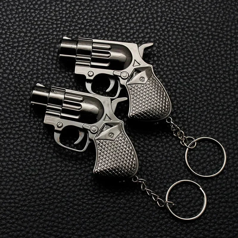 Metall Personlig Uppblåsbar Tändare Vindtät Jet Flame Pistol Utomhus Bärbar Tändare Cigaretttillbehör Herrpresent