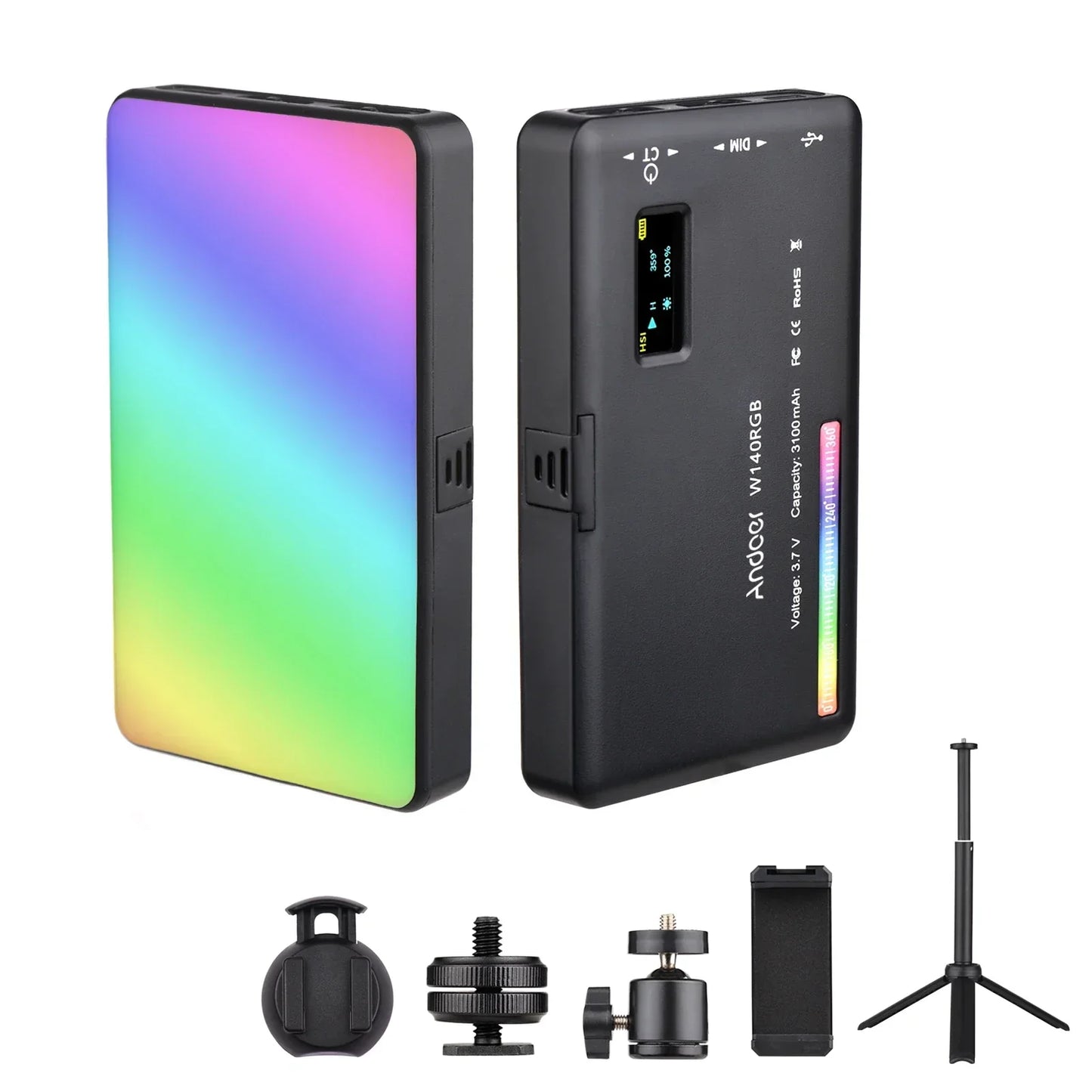 LED Video Light 2500-9000K for Vlog Live Streaming