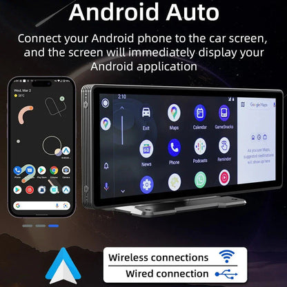 CarScreen 10.26" – Trådlös CarPlay/Android Auto + Gratis Backkamera