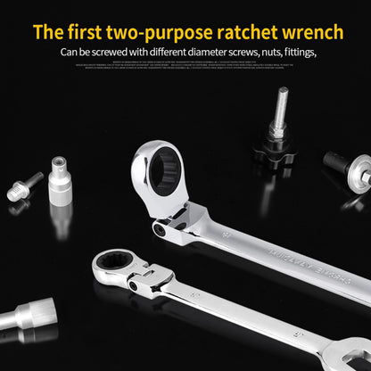Pro Spanner Wrench Ratchet Polerad Set Kit Metrisk 8-19mm Bilverktyg