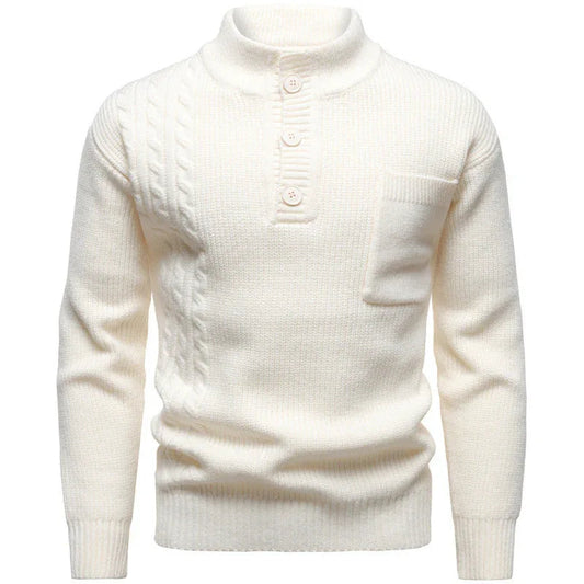 Herrmode Brittisk Henry Stand Collar-tröja
