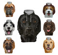 Huvtröja med hundtryck – 3D Hoodie för Hundälskare